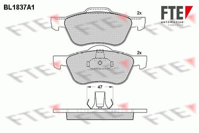 BL1837A1 FTE Комплект тормозных колодок, дисковый тормоз