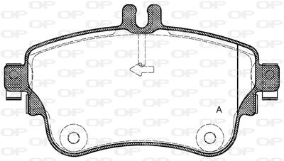 BPA148708 OPEN PARTS Комплект тормозных колодок, дисковый тормоз