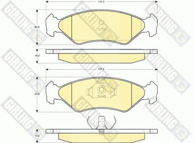 6109532 GIRLING Комплект тормозных колодок, дисковый тормоз