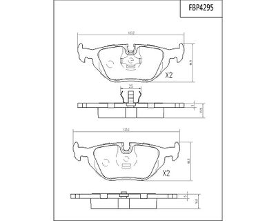 FBP4295 FI.BA Комплект тормозных колодок, дисковый тормоз