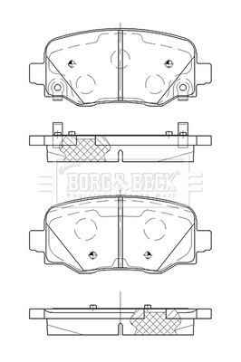 BBP2521 BORG & BECK Комплект тормозных колодок, дисковый тормоз