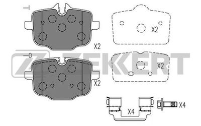 BS1324 ZEKKERT Комплект тормозных колодок, дисковый тормоз