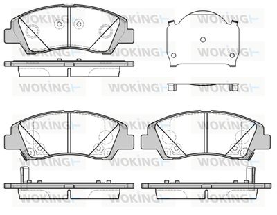 P1483302 WOKING Комплект тормозных колодок, дисковый тормоз