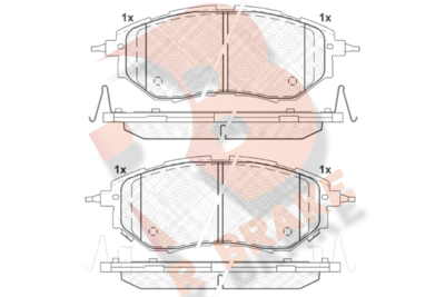 RB1697 R BRAKE Комплект тормозных колодок, дисковый тормоз