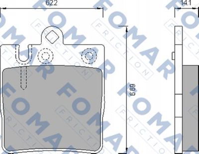 FO680281 FOMAR Friction Комплект тормозных колодок, дисковый тормоз