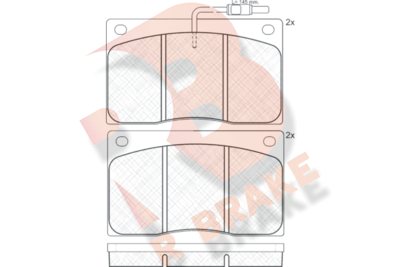 RB0544 R BRAKE Комплект тормозных колодок, дисковый тормоз