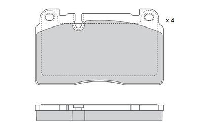 121573 E.T.F. Комплект тормозных колодок, дисковый тормоз