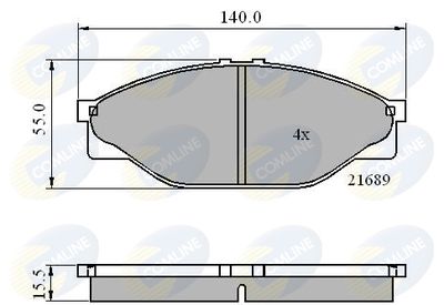 CBP0440 COMLINE Комплект тормозных колодок, дисковый тормоз