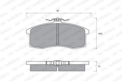 1512609 WEEN Комплект тормозных колодок, дисковый тормоз
