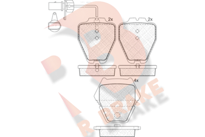 RB1571 R BRAKE Комплект тормозных колодок, дисковый тормоз