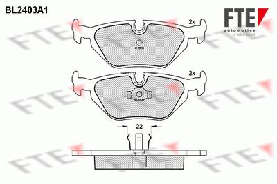 BL2403A1 FTE Комплект тормозных колодок, дисковый тормоз
