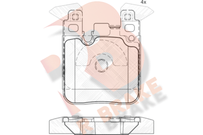 RB2092 R BRAKE Комплект тормозных колодок, дисковый тормоз