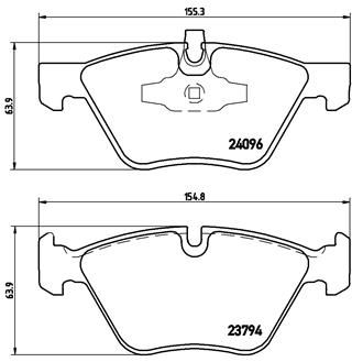 P06040 BREMBO Комплект тормозных колодок, дисковый тормоз