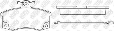 PN0223W NiBK Комплект тормозных колодок, дисковый тормоз