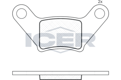 181991 ICER Комплект тормозных колодок, дисковый тормоз