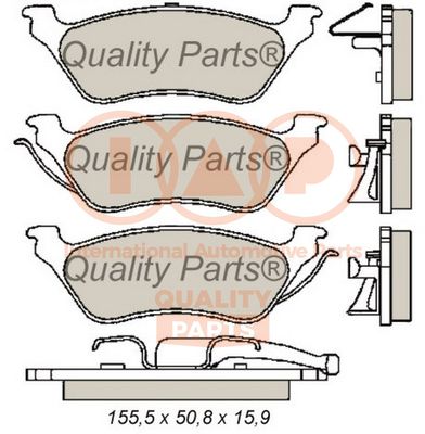 70402015 IAP QUALITY PARTS Комплект тормозных колодок, дисковый тормоз