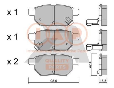 70417008P IAP QUALITY PARTS Комплект тормозных колодок, дисковый тормоз