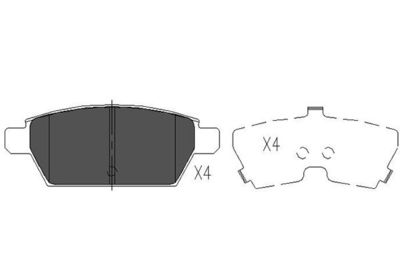 KBP4554 KAVO PARTS Комплект тормозных колодок, дисковый тормоз