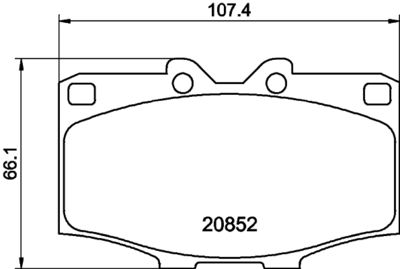 8DB355026791 HELLA Комплект тормозных колодок, дисковый тормоз