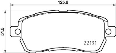 8DB355031721 HELLA Комплект тормозных колодок, дисковый тормоз