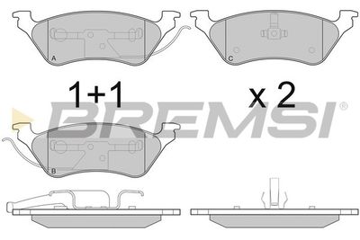 BP3220 BREMSI Комплект тормозных колодок, дисковый тормоз