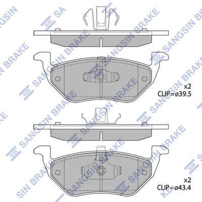 SP1498 Hi-Q Комплект тормозных колодок, дисковый тормоз