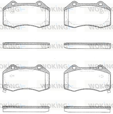 P1013302 WOKING Комплект тормозных колодок, дисковый тормоз