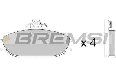 BP2248 BREMSI Комплект тормозных колодок, дисковый тормоз