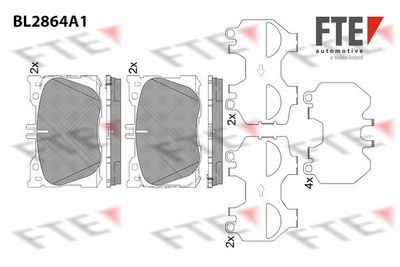 BL2864A1 FTE Комплект тормозных колодок, дисковый тормоз