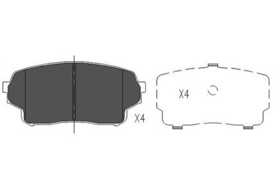 KBP8511 KAVO PARTS Комплект тормозных колодок, дисковый тормоз