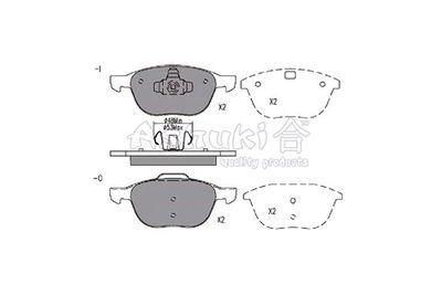 10803603 ASHUKI by Palidium Комплект тормозных колодок, дисковый тормоз