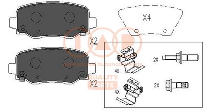 70410054 IAP QUALITY PARTS Комплект тормозных колодок, дисковый тормоз