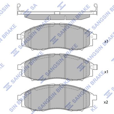 SP2078 Hi-Q Комплект тормозных колодок, дисковый тормоз