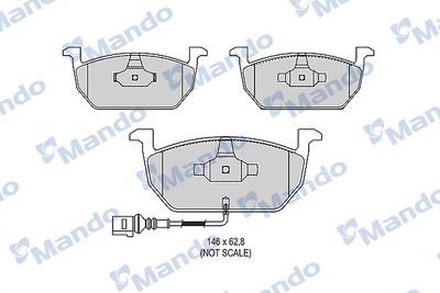 MBF015291 MANDO Комплект тормозных колодок, дисковый тормоз