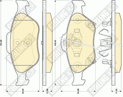 6134579 GIRLING Комплект тормозных колодок, дисковый тормоз