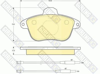 6107963 GIRLING Комплект тормозных колодок, дисковый тормоз