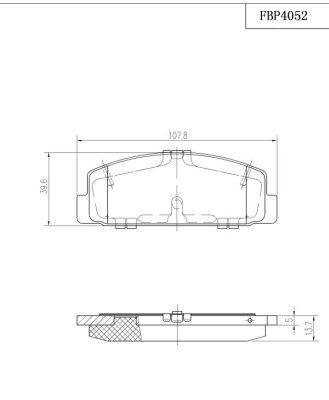 FBP4052 FI.BA Комплект тормозных колодок, дисковый тормоз