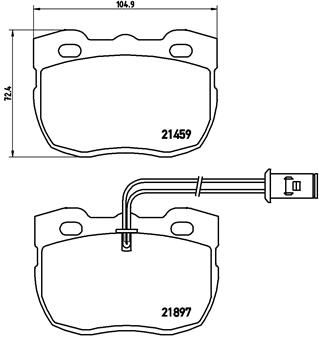 P44004 BREMBO Комплект тормозных колодок, дисковый тормоз