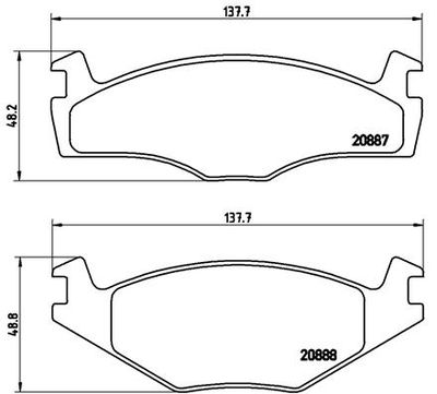 P85024 BREMBO Комплект тормозных колодок, дисковый тормоз