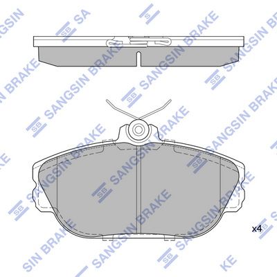 SP1263 Hi-Q Комплект тормозных колодок, дисковый тормоз