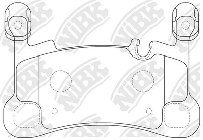 PN0864 NiBK Комплект тормозных колодок, дисковый тормоз