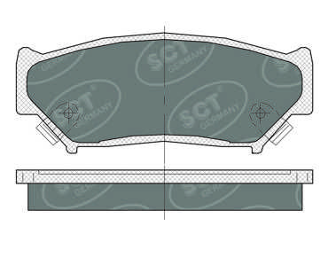 SP361PR SCT - MANNOL Комплект тормозных колодок, дисковый тормоз