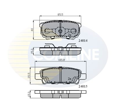 CBP31290 COMLINE Комплект тормозных колодок, дисковый тормоз