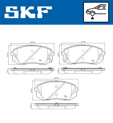 VKBP80267A SKF Комплект тормозных колодок, дисковый тормоз