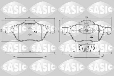 6214019 SASIC Комплект тормозных колодок, дисковый тормоз