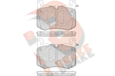 RB2407 R BRAKE Комплект тормозных колодок, дисковый тормоз