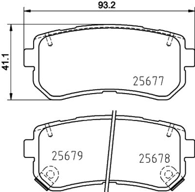 8DB355037541 HELLA PAGID Комплект тормозных колодок, дисковый тормоз