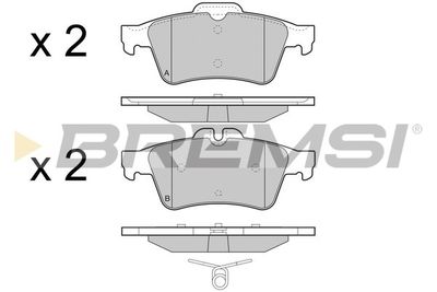 BP3465 BREMSI Комплект тормозных колодок, дисковый тормоз