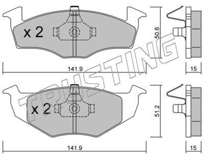 2152 TRUSTING Комплект тормозных колодок, дисковый тормоз