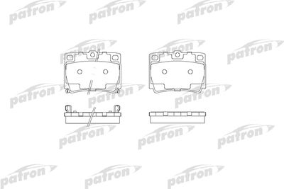 PBP1570 PATRON Комплект тормозных колодок, дисковый тормоз